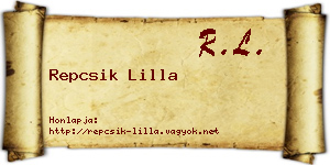 Repcsik Lilla névjegykártya